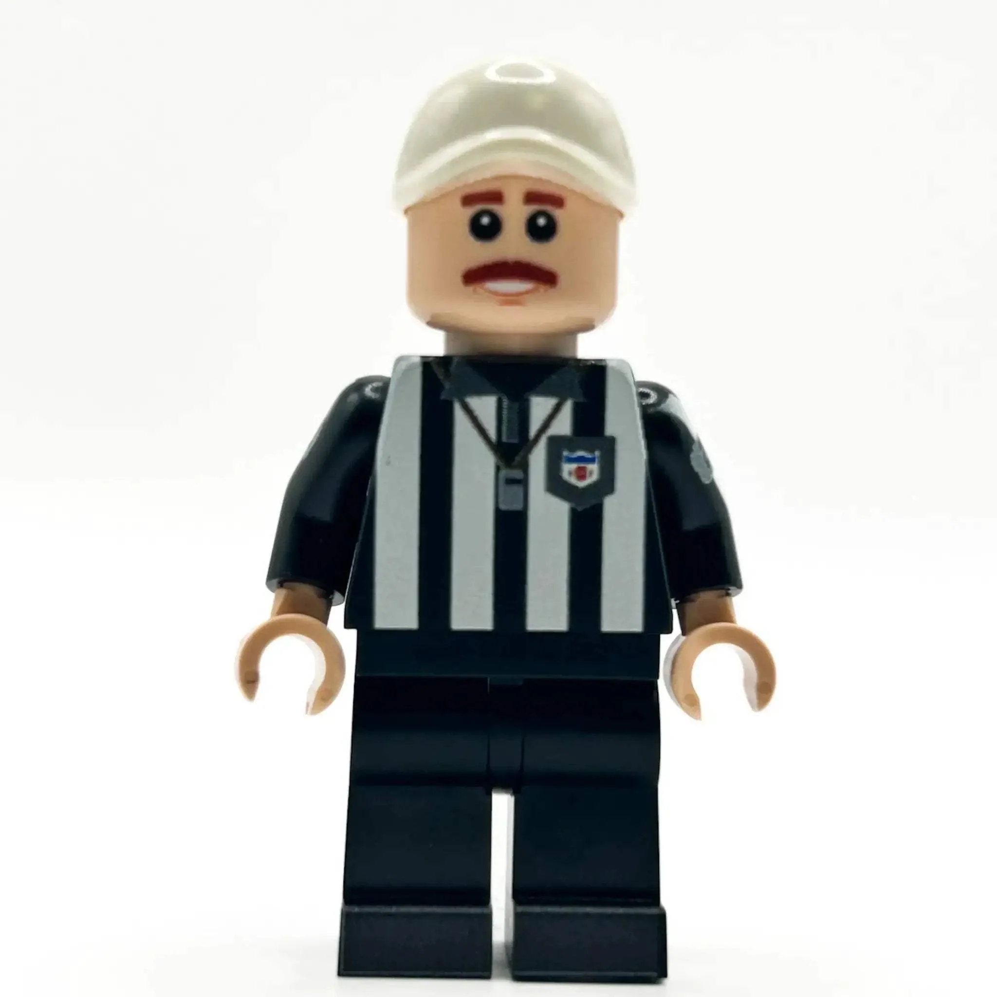 Football Referee Custom Minifig made with LEGO parts - B3 Customs - Image 2