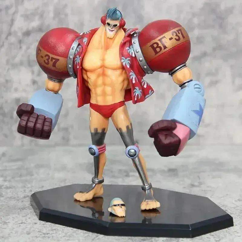 Franky One Piece Anime Figure, Wano Country Cyborg Figurines Iron Man Cutty Flam - Image 2