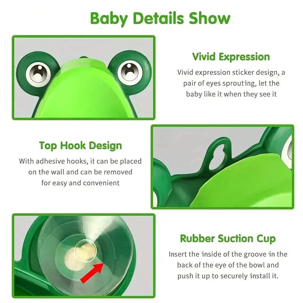 Frog Urinal Potty Training Seat For Boys, Fun Aiming Target - Image 3