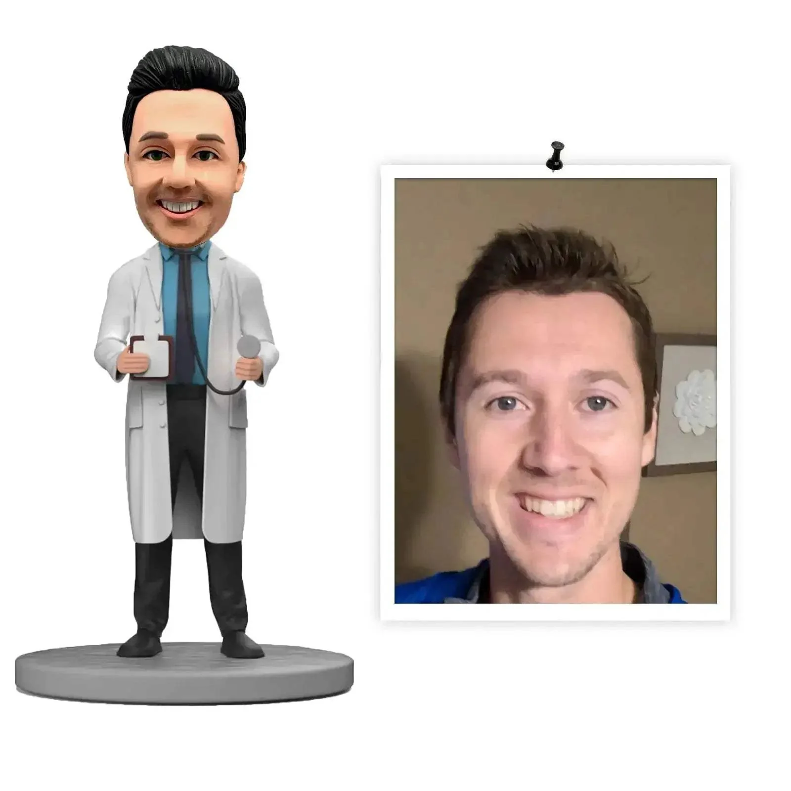 Custom Doctor Bobblehead Keepsake Gift Based On Your Photo - Image 3
