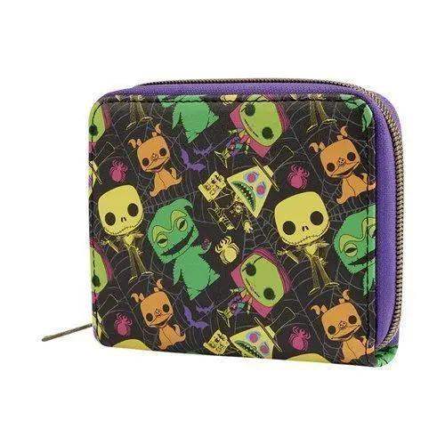 Funko The Nightmare Before Christmas Black Light Print Zip-Around Wallet - Image 4