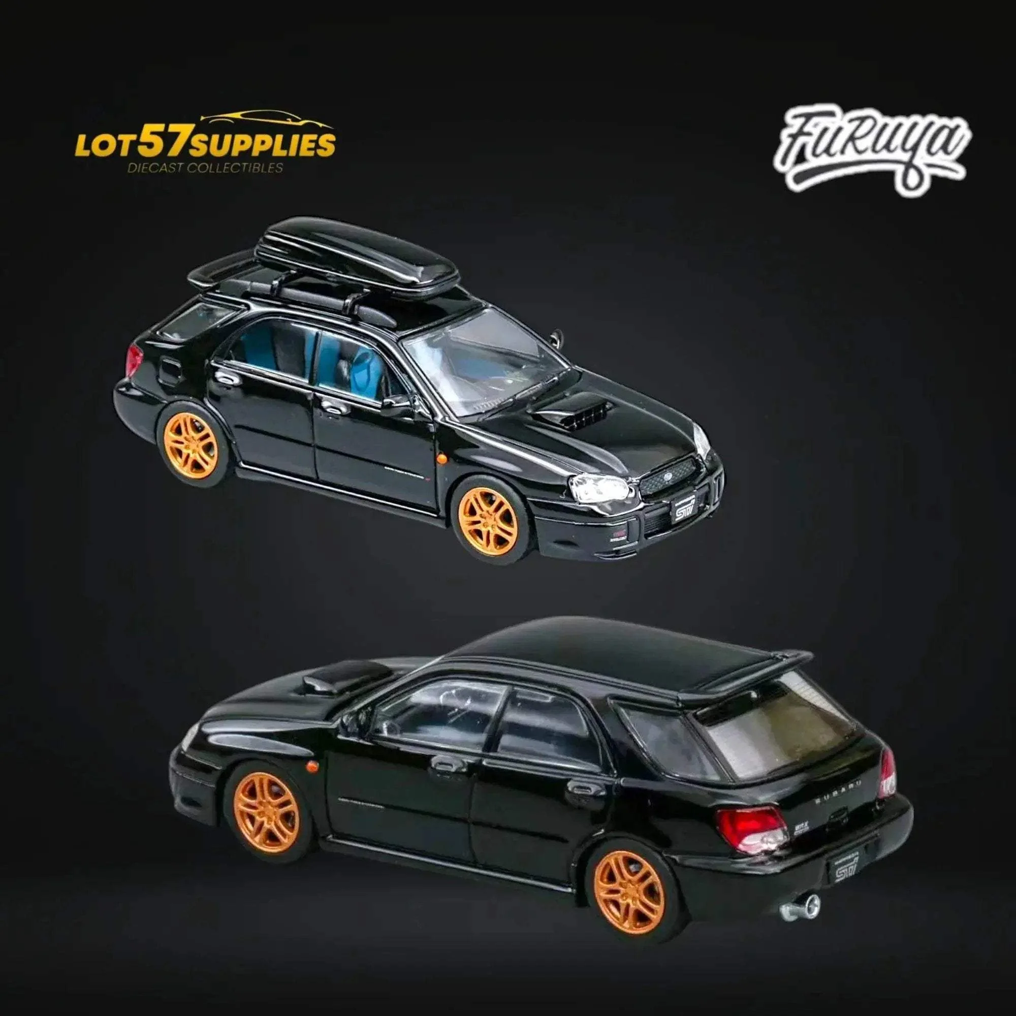 Furuya Subaru Impreza STi GD 8th Gen Wagon Black 1:64