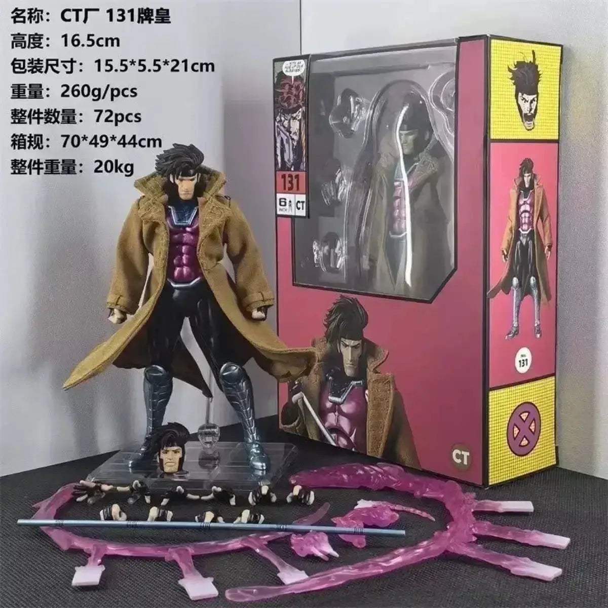 Gambit X Men Action Figure Mafex 131 In Stock Today - Image 8