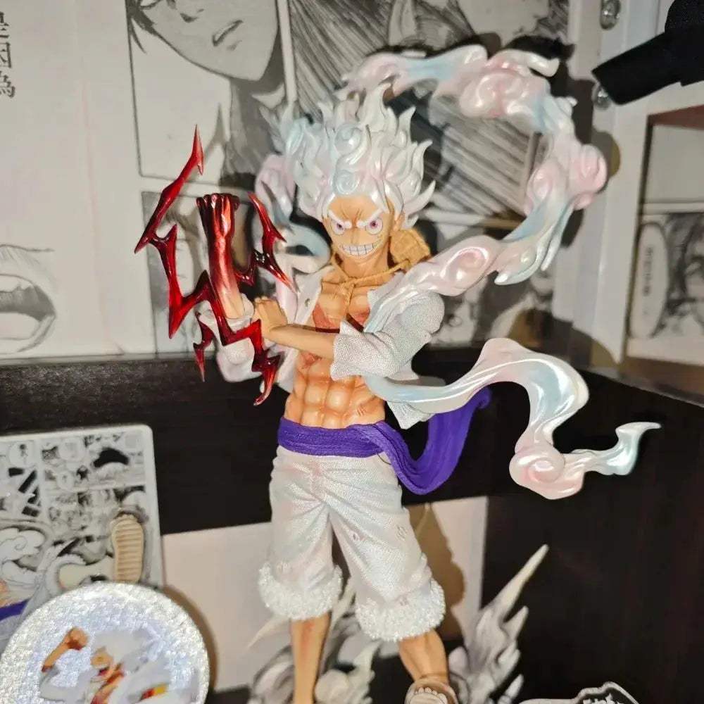 Gear 5 Monkey D. Luffy Anime Figure, One Piece Figure Nika Luffy Action Figurine PVC Statue 25 CM - Image 9