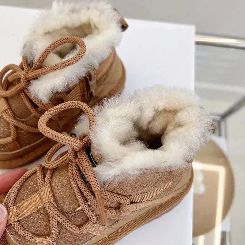 Genuine Leather Winter Snow Boots For Toddlers Non Slip - Image 6