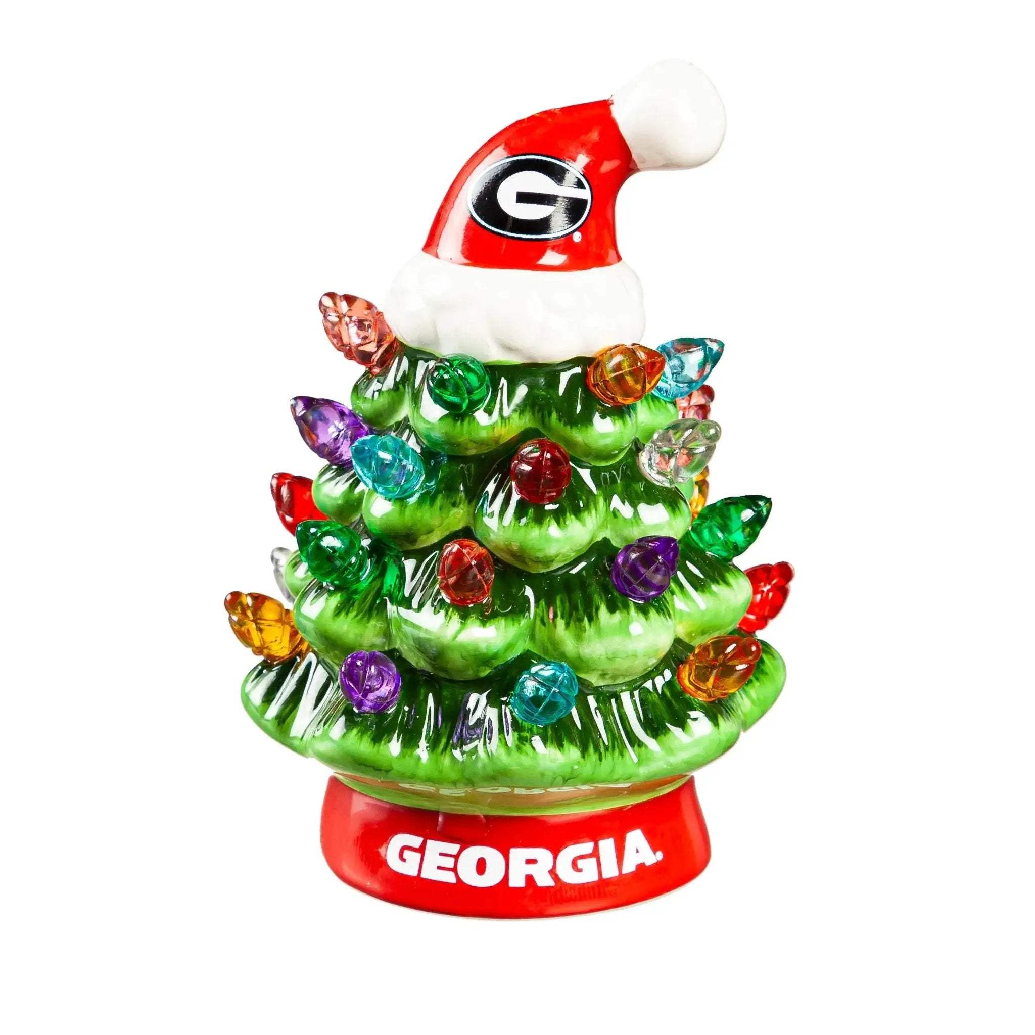 Georgia Bulldogs Christmas Tree LED Tabletop Decor 4 Inch