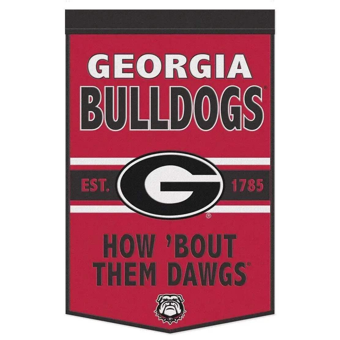 Georgia Bulldogs Wool Banner 24x38 Dynasty Slogan Design