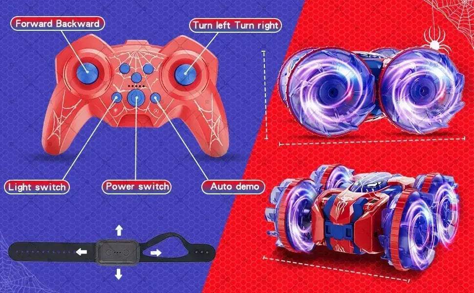 Gesture Sensing RC Stunt Car With 360 Degree Rotation Lights - Image 2