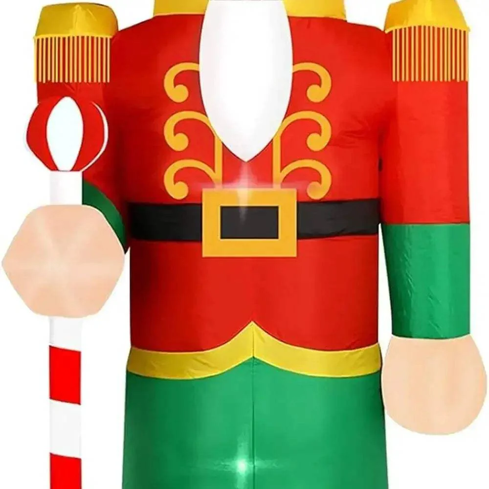 Giant Lighted Nutcracker Inflatable Eight Foot Christmas Decor - Image 6