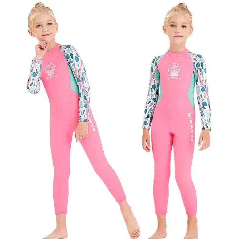 Girls 2.5mm Neoprene Wetsuit Long Sleeve Warm UV Protection