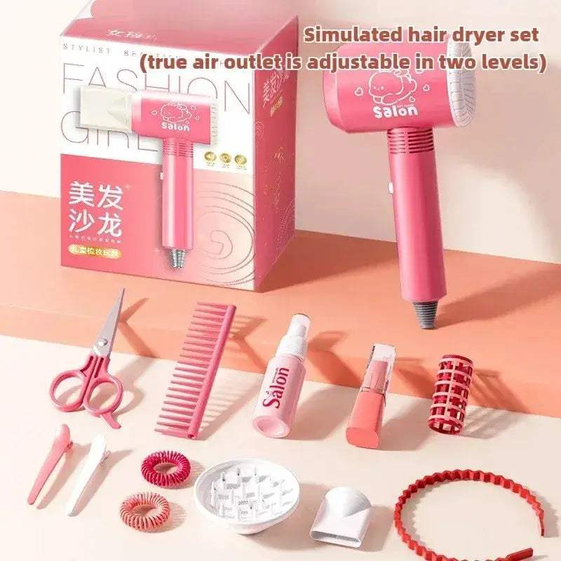 Girls Beauty Salon Kit Playset For Realistic Pretend Hairstyles - Image 9