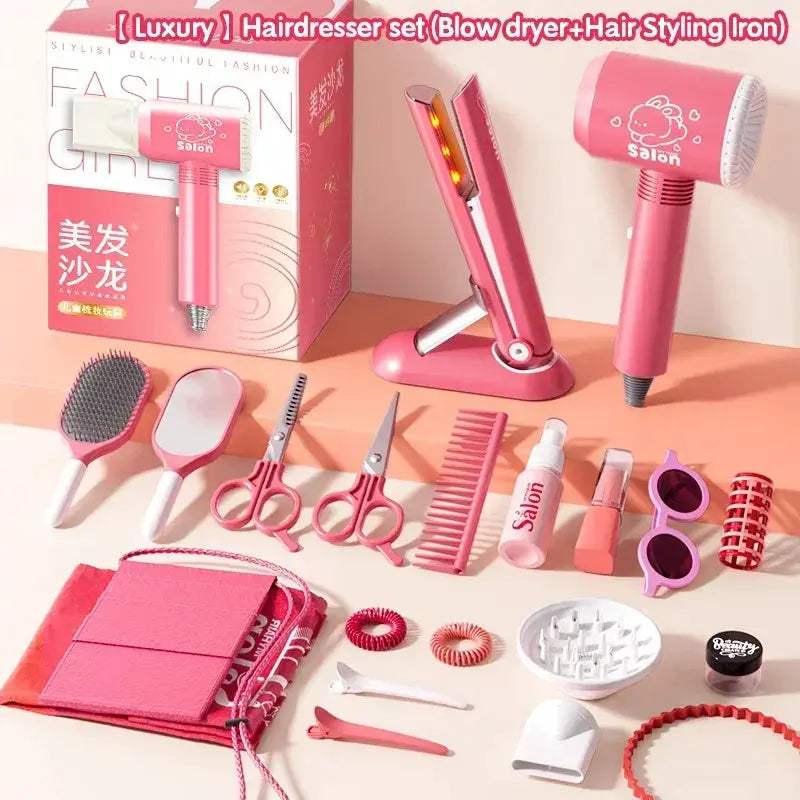 Kids Beauty Salon Set With Realistic Styling Tools - Image 10