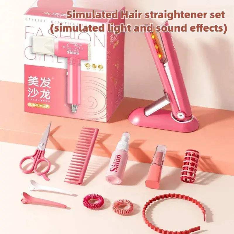 Kids Beauty Salon Set With Realistic Styling Tools - Image 7