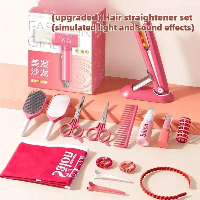 Kids Hair Salon Playset With Deluxe Barber Role Play Kit - Image 9
