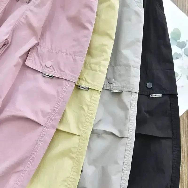 Girls Cargo Joggers Breathable Elastic Ankle Pants - Image 3