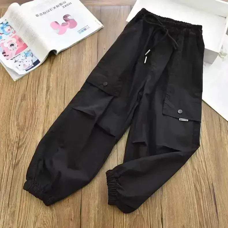 Girls Cargo Joggers Breathable Elastic Ankle Pants - Image 6