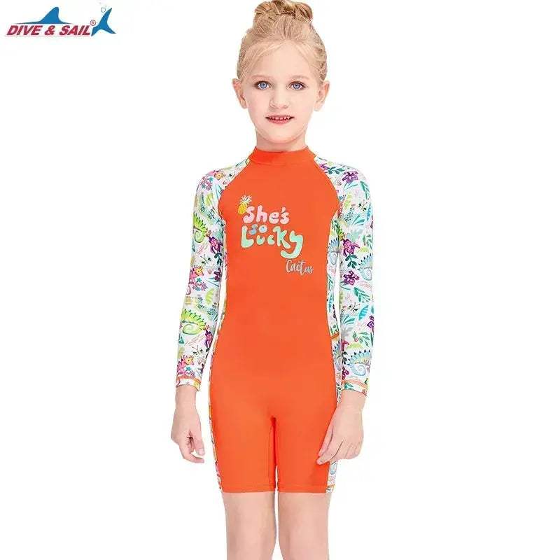 Girls Neoprene Wetsuit 1mm Quick Dry UV Protection For Surfing - Image 8