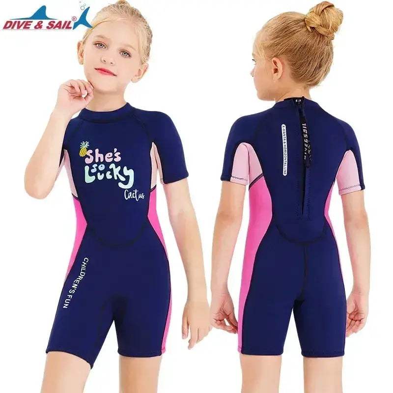Girls Neoprene Wetsuit 2.5mm Keeps Warm Winter Swimming - Image 7