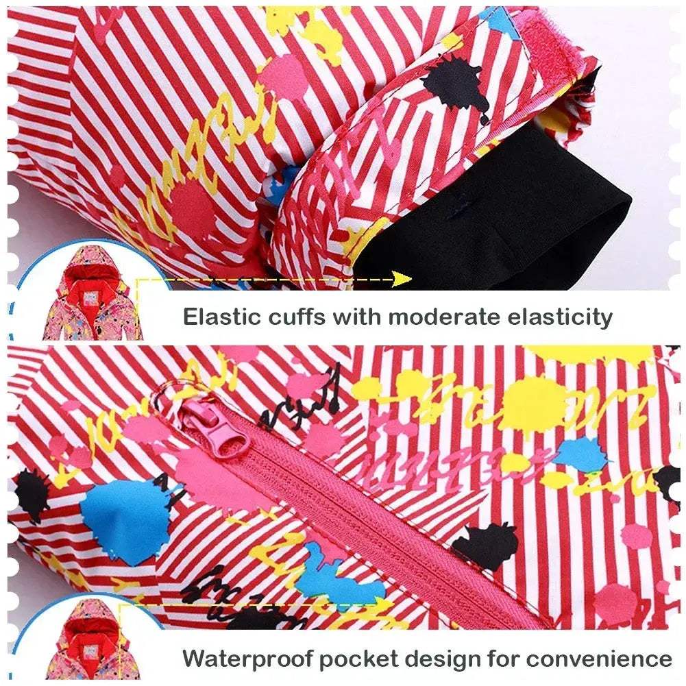 Girls Ski Jacket Snow Bibs Set Waterproof Warm Windproof - Image 6
