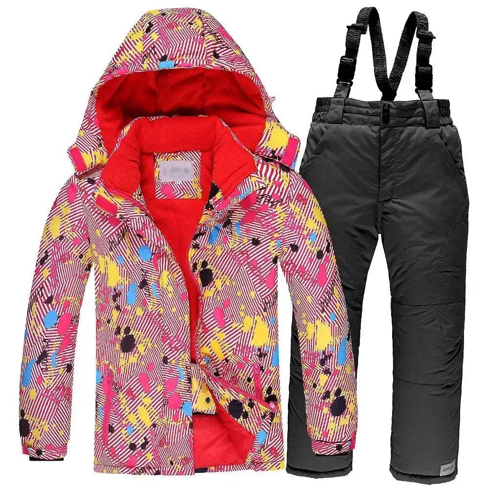 Girls Ski Jacket Snow Bibs Set Waterproof Warm Windproof - Image 9