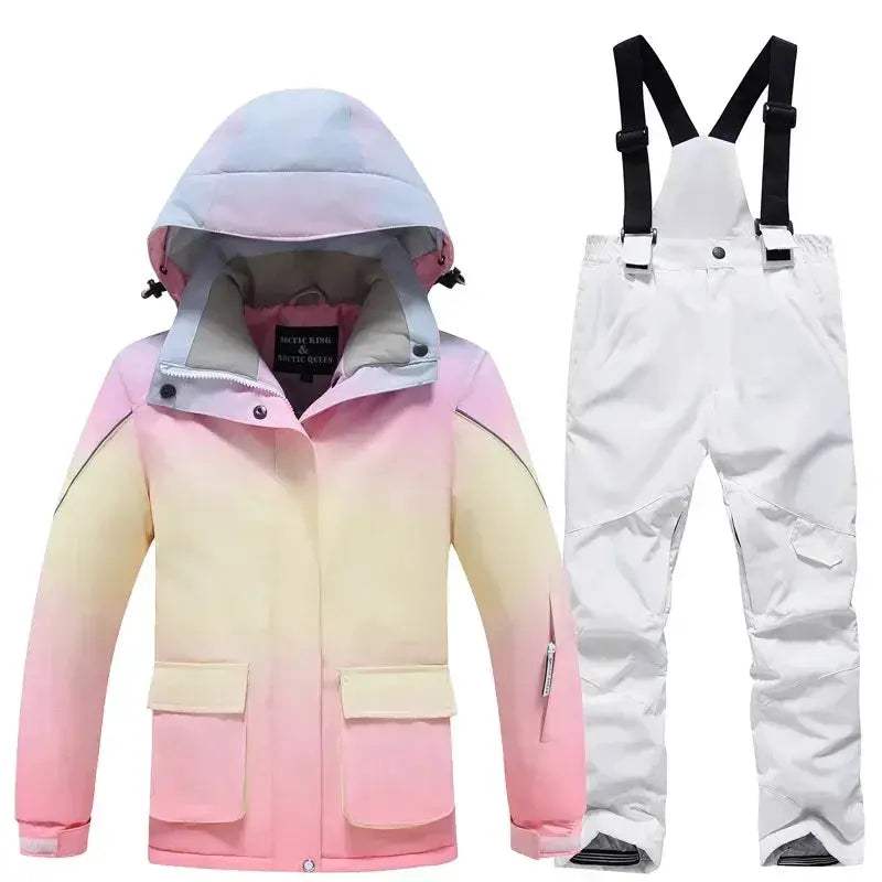 Girls Ski Suit Waterproof Windproof AllinOne Snow Gear - Image 9