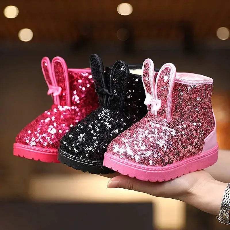 Girls Snow Boots Winter Warm Furry Waterproof Ankle Boots