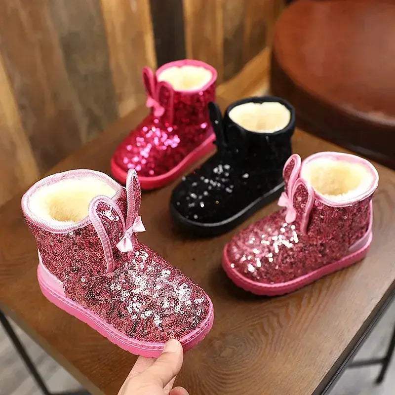 Girls Snow Boots Winter Warm Furry Waterproof Ankle Boots - Image 3