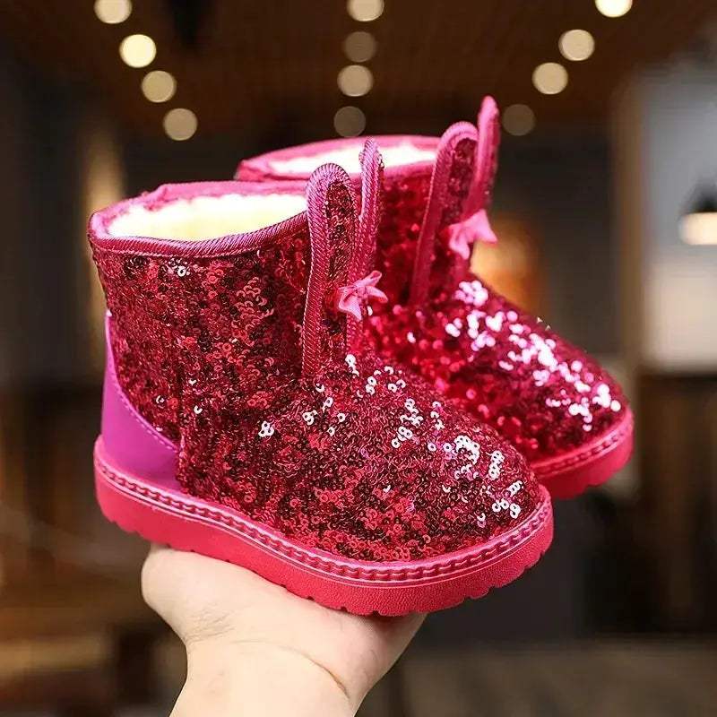 Girls Snow Boots Winter Warm Furry Waterproof Ankle Boots - Image 6