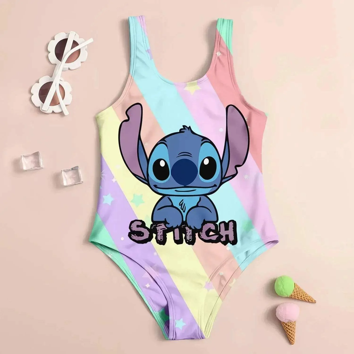 Girls Swimwear Set UV Protection Quick Dry 3D Print - Image 10