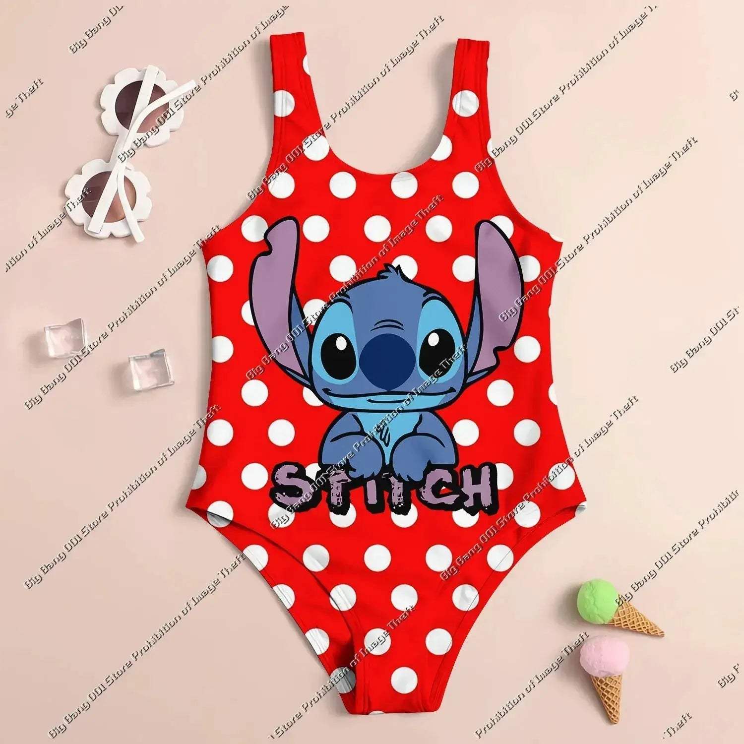 Girls Swimwear Set UV Protection Quick Dry 3D Print - Image 5