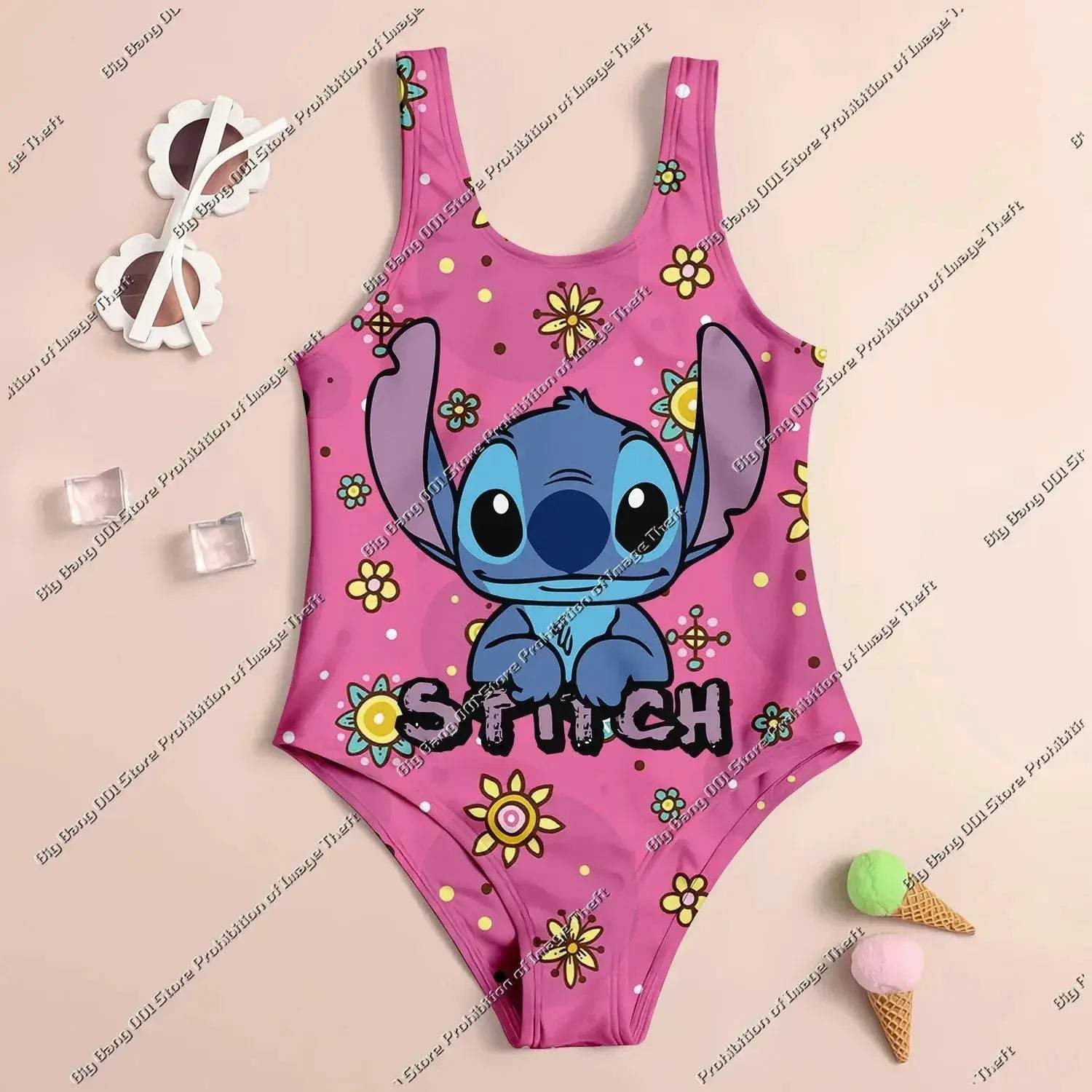 Girls Swimwear Set UV Protection Quick Dry 3D Print - Image 6