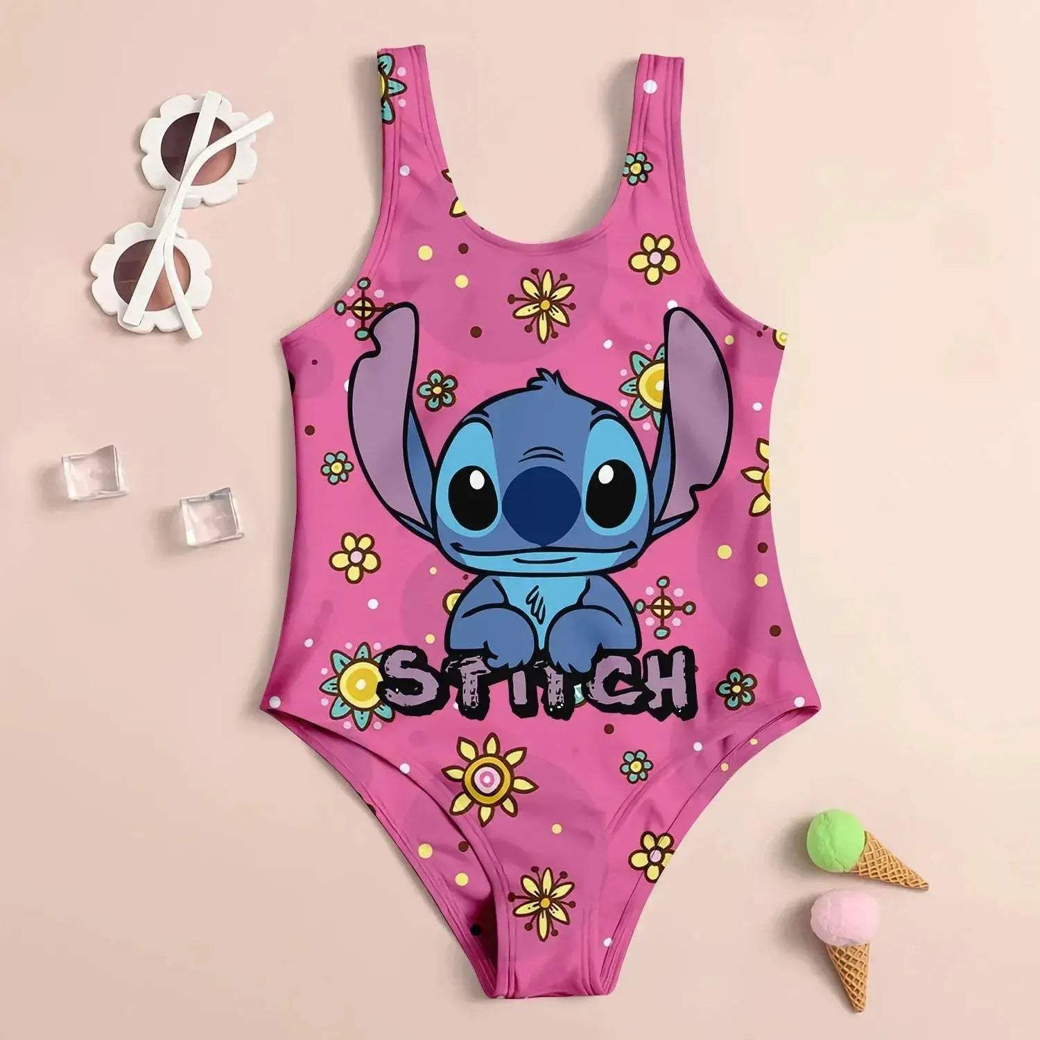 Girls Swimwear Set UV Protection Quick Dry 3D Print - Image 7