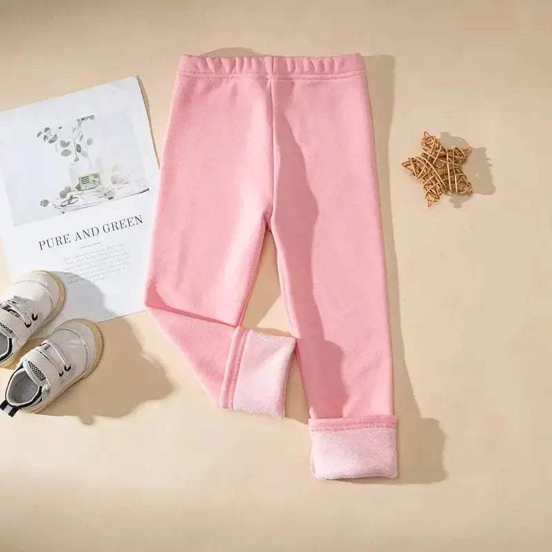 Girls Winter Fleece Lined Ankle Length Pants For Cozy Warmth - Image 12