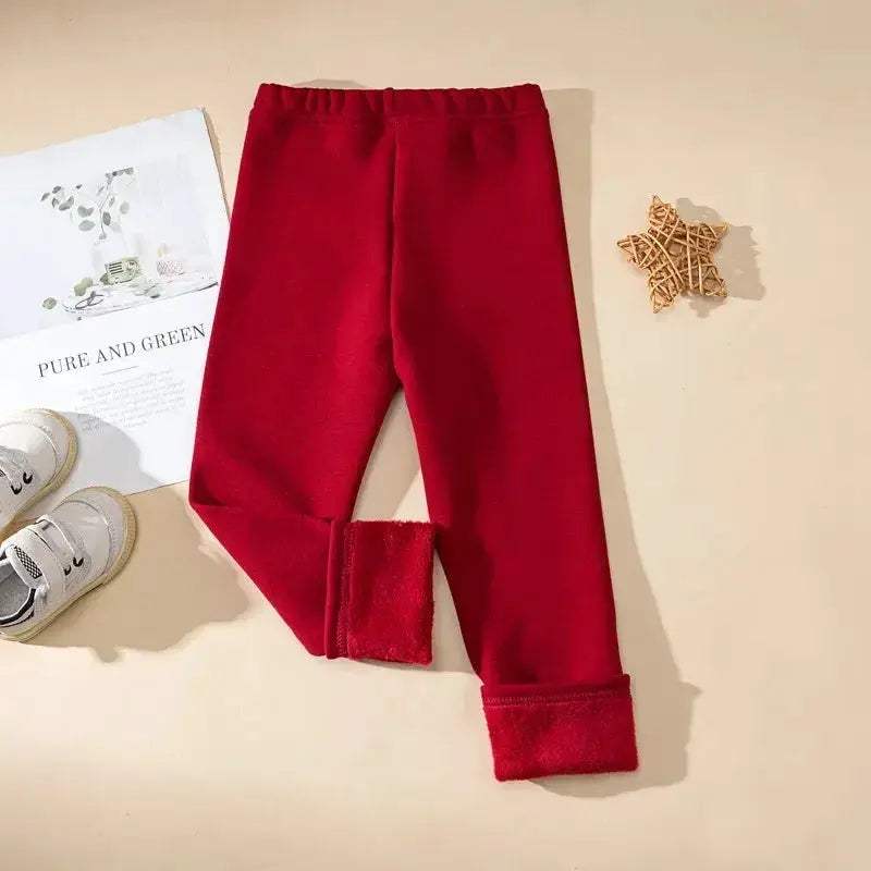 Girls Winter Fleece Lined Ankle Length Pants For Cozy Warmth - Image 15