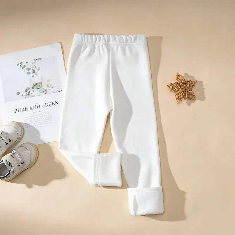 Girls Winter Fleece Lined Ankle Length Pants For Cozy Warmth - Image 16