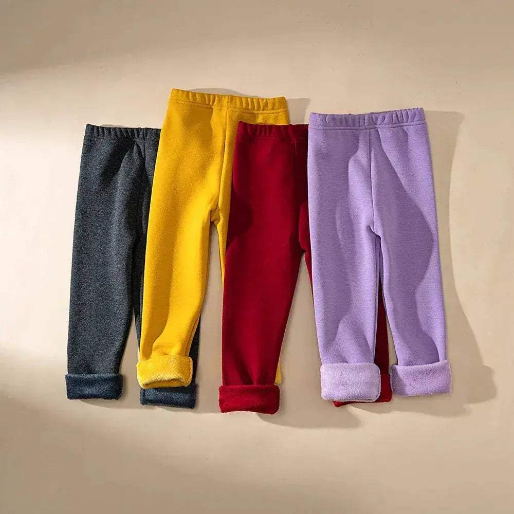 Girls Winter Fleece Lined Ankle Length Pants For Cozy Warmth - Image 2