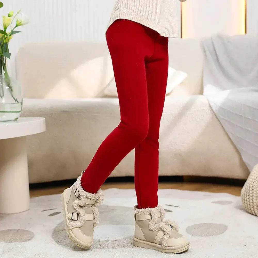 Girls Winter Fleece Lined Ankle Length Pants For Cozy Warmth - Image 3