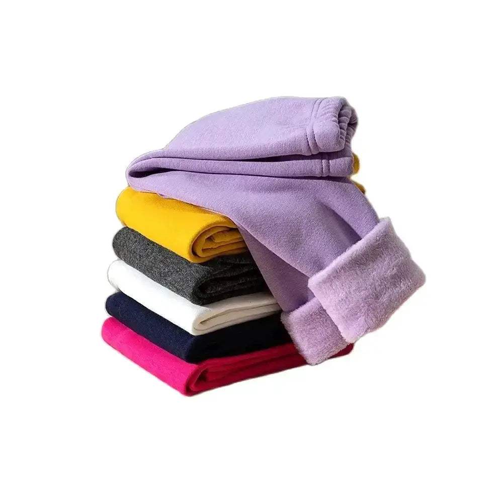 Girls Winter Fleece Lined Ankle Length Pants For Cozy Warmth - Image 5