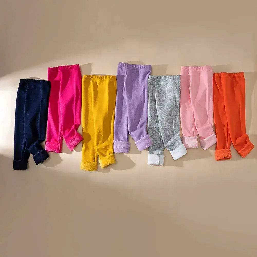 Girls Winter Fleece Lined Ankle Length Pants For Cozy Warmth - Image 6