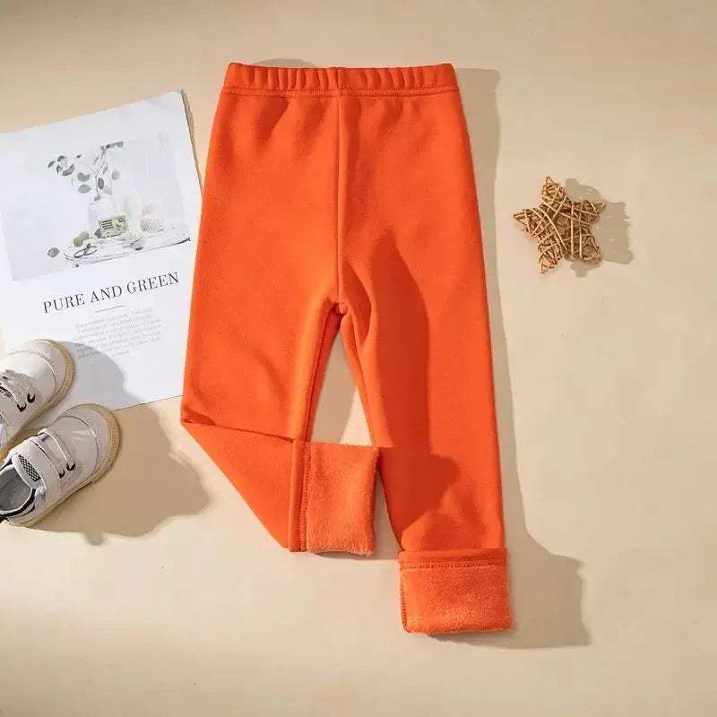 Girls Winter Fleece Lined Ankle Length Pants For Cozy Warmth - Image 8