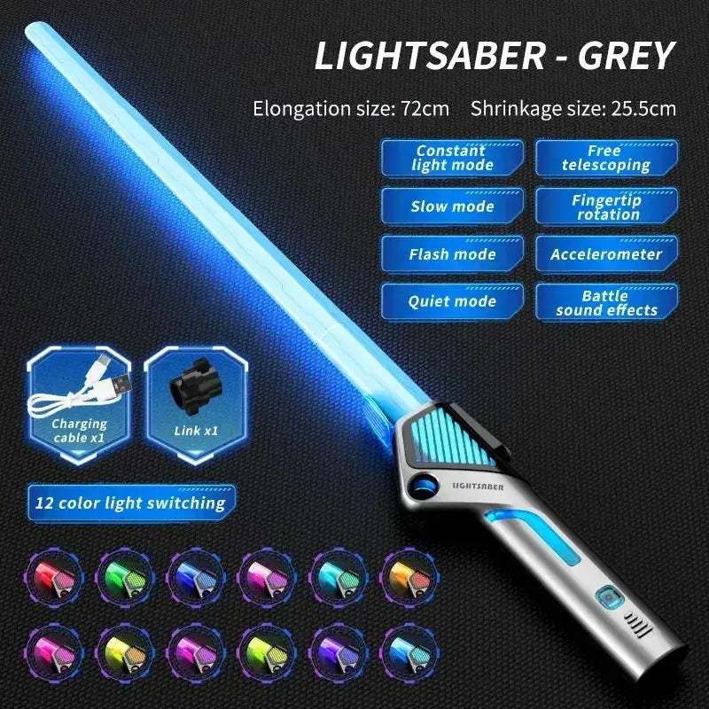 Glowing Laser Sword Toy Telescopic 2-in-1 Lightsaber - Image 12
