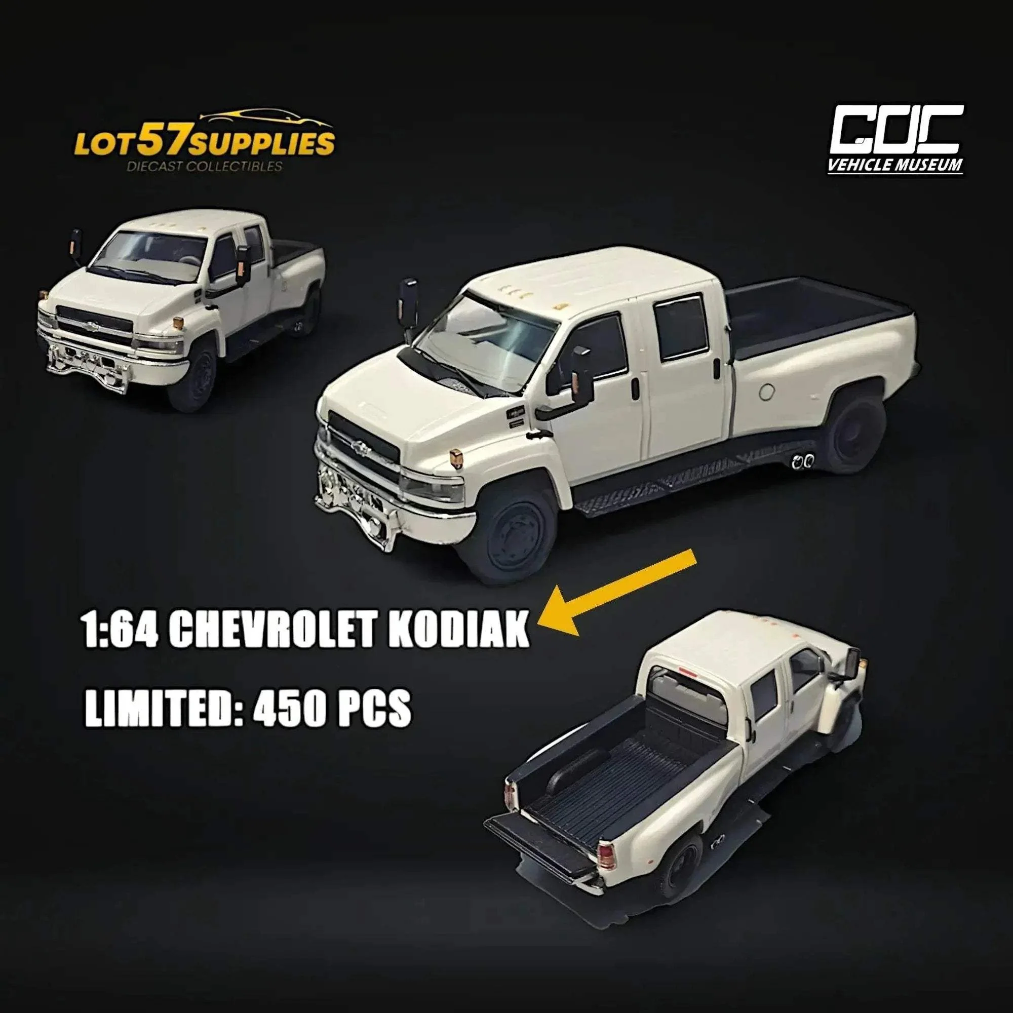 GOC Chevrolet KODIAK Pickup White 1:64