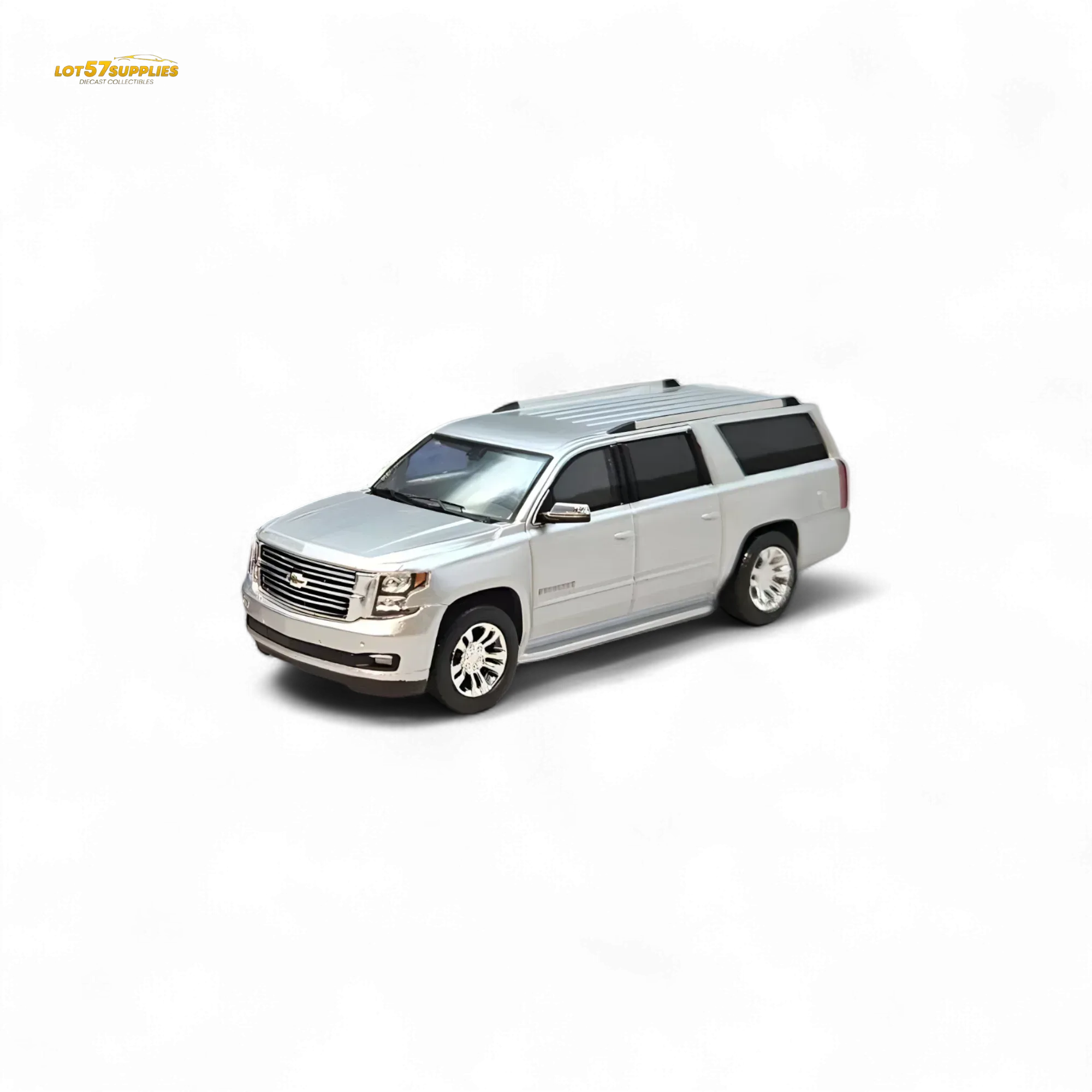 GOC Chevrolet Suburban 2015 Silver 1:64 - Image 6
