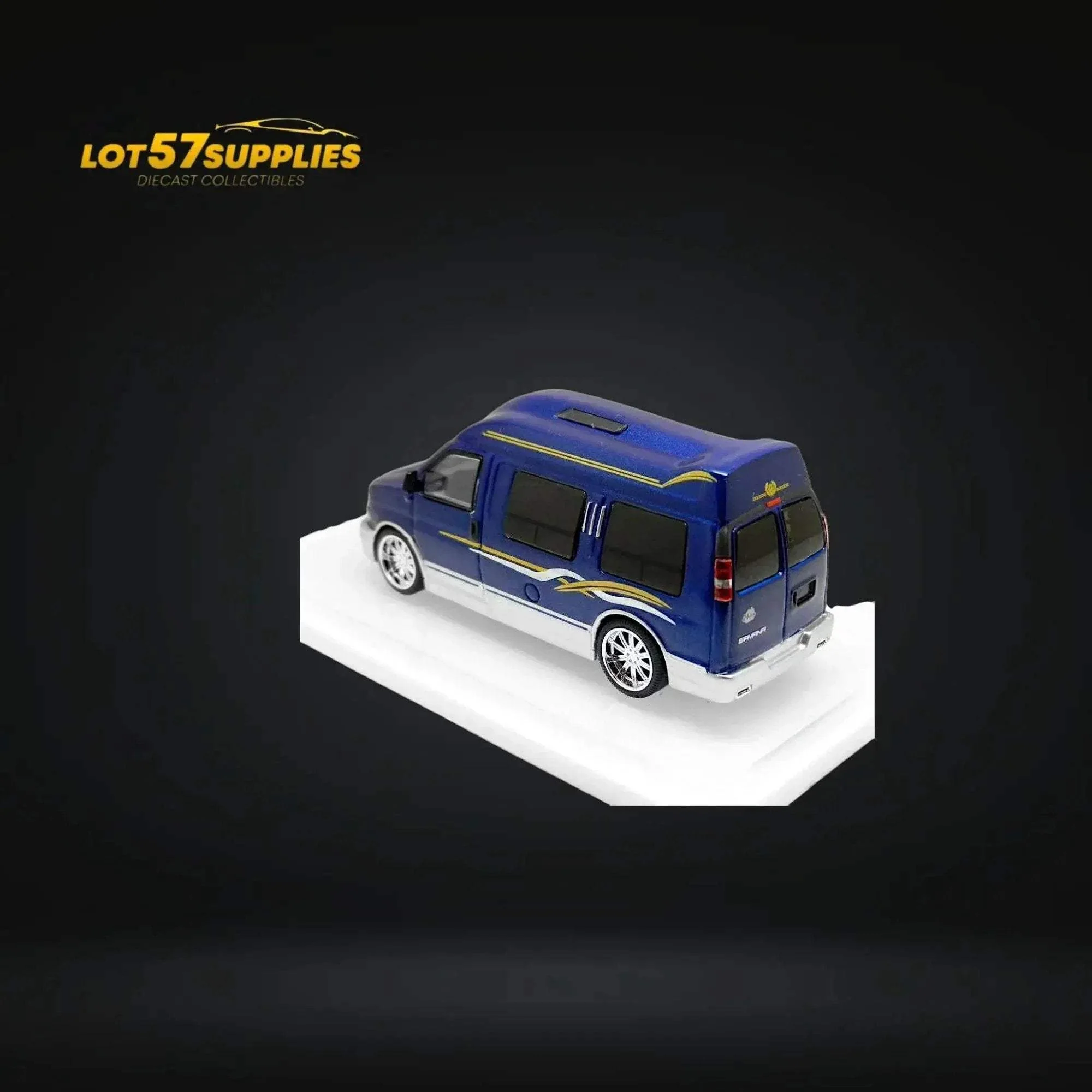 GOC GMC Savana Blue Silver Edition 1:64 - Image 3