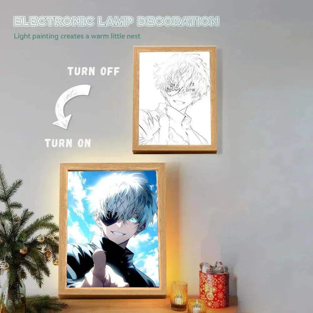 Gojo LED Light Painting Picture Frame, Anime Jujutsu Kaisen JJK Gifts 6 x 9 in - Image 4