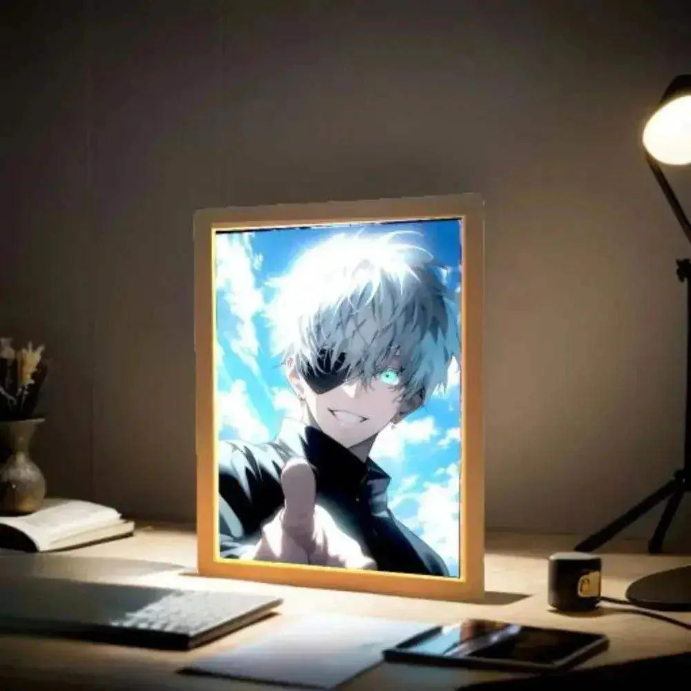 Gojo LED Light Painting Picture Frame, Anime Jujutsu Kaisen JJK Gifts 6 x 9 in - Image 5