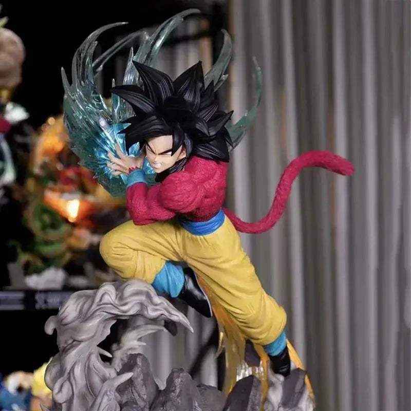 Goku SSJ4 Kamehameha Wave Anime Figure, Dragon Ball Figure GT Super Saiyan 4 Son Goku PVC Statue 38 cm - Image 8