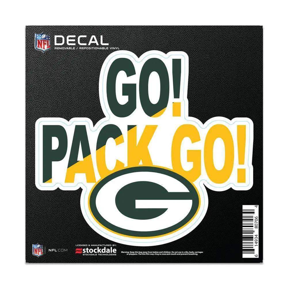 Green Bay Packers Decal 6x6 All Surface Vinyl Slogan