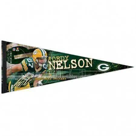 Green Bay Packers Pennant 12x30 Premium Jordy Nelson Design