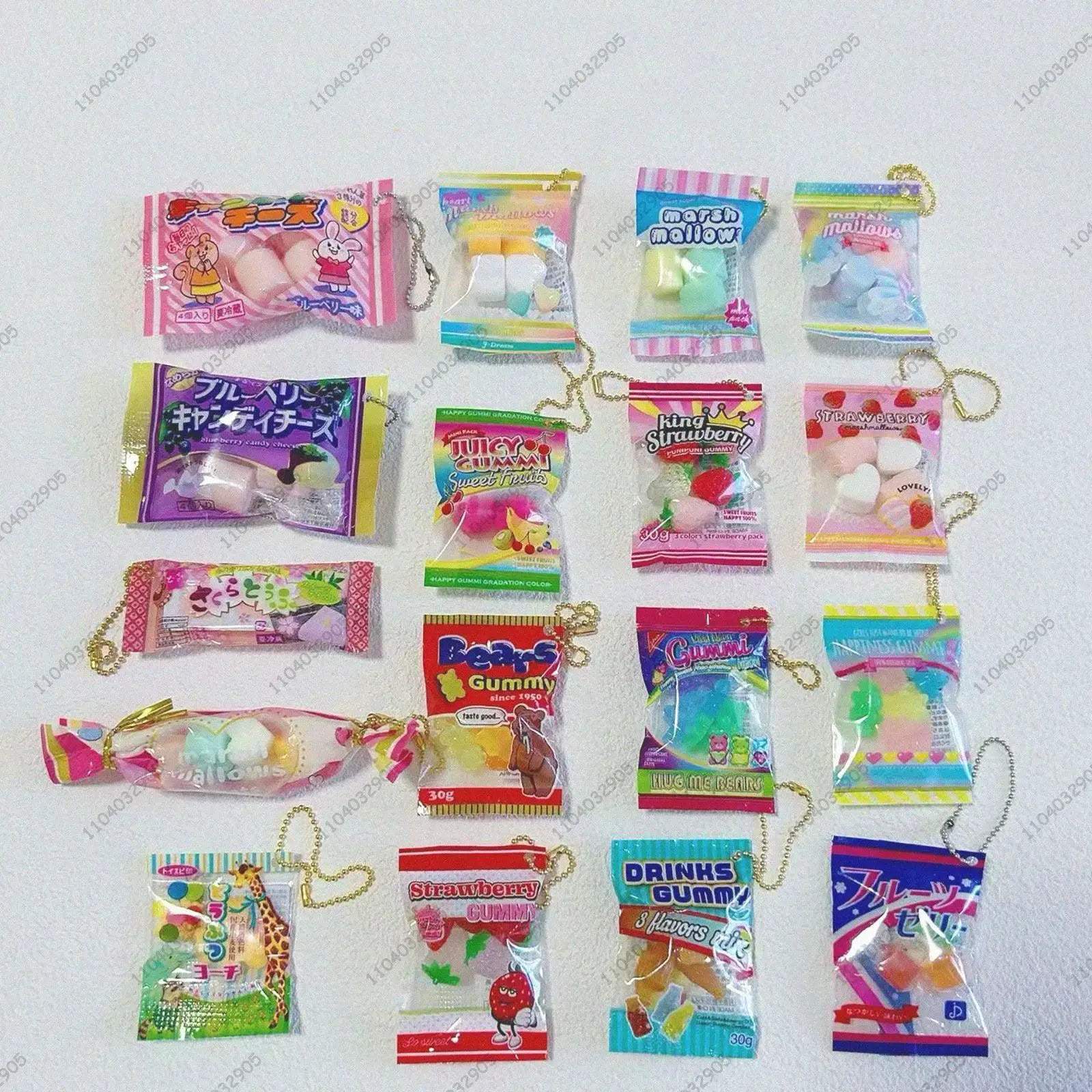 Gummy Bear Bag Charm Squishy Toy Slow Rising Keychain Fidget - Image 4